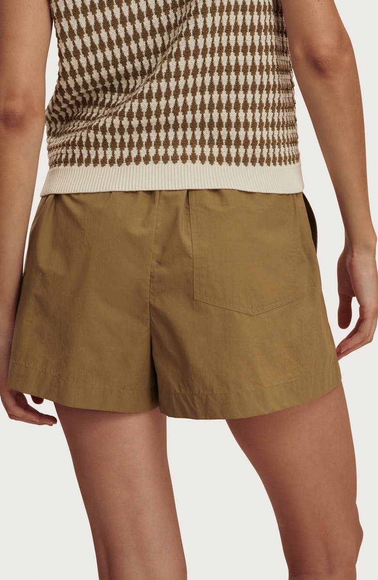 Varley Morales Cotton Poplin Shorts, Alternate, color, Golden Olive
