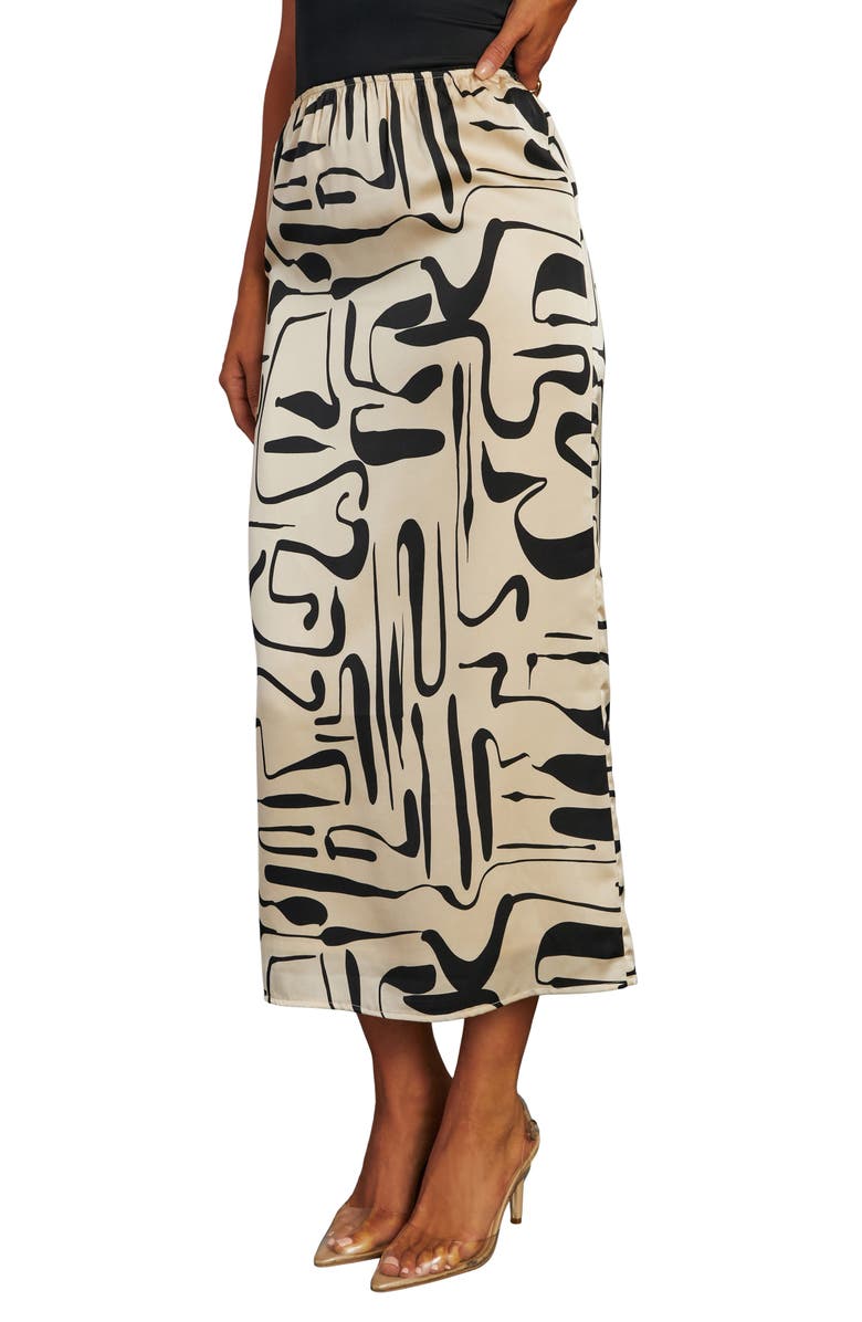 VICI Collection Romantic Match Abstract Print Midi Skirt, Alternate, color, 