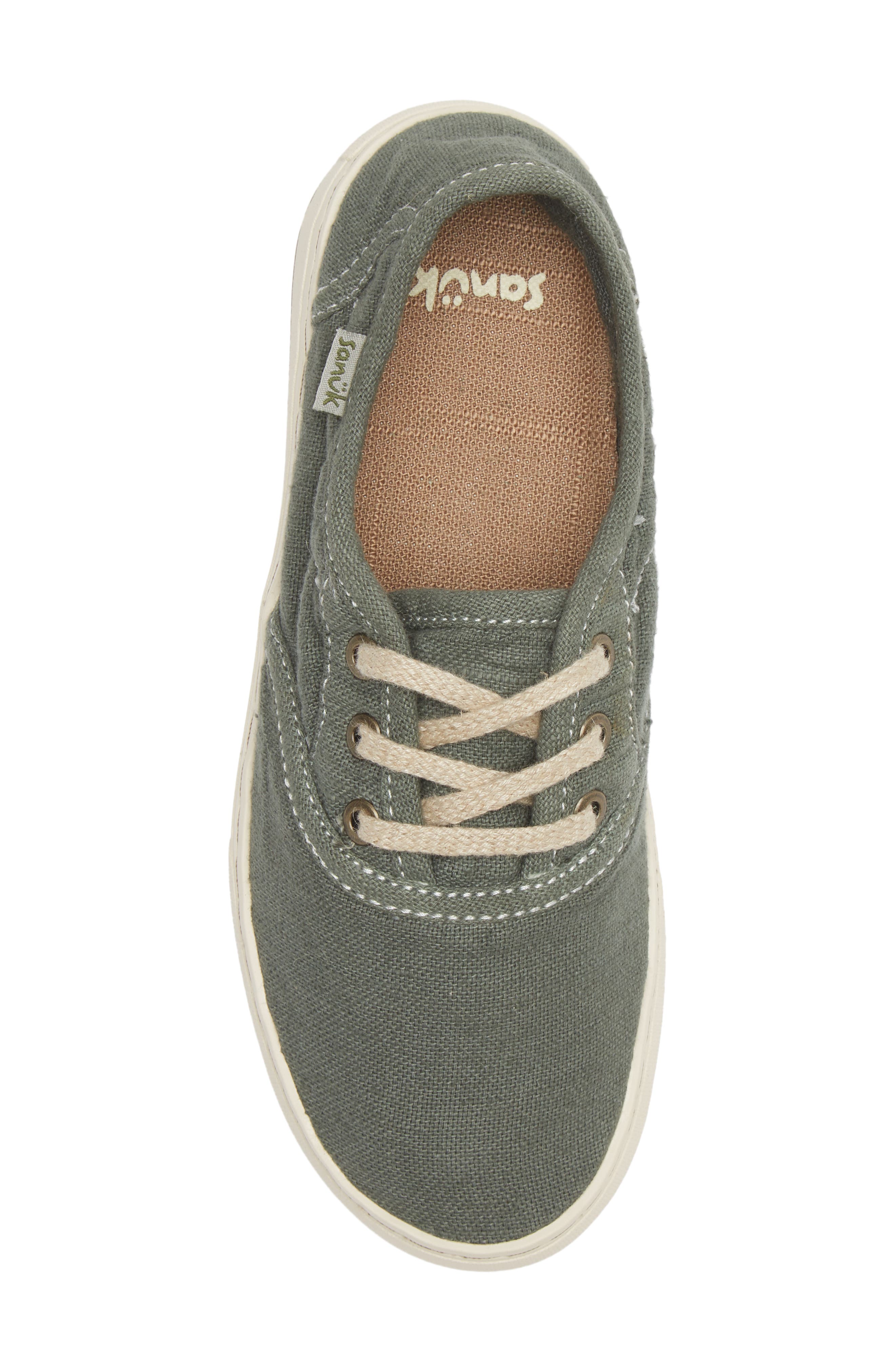 Sanuk Avery Lace-Up Hemp Sneaker, Alternate, color, Slate