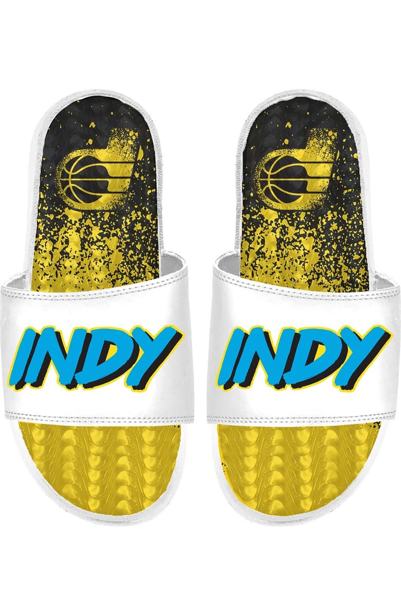 ISLIDE Men's ISlide Indiana Pacers 2024/25 City Edition Gel Slide Sandals, Alternate, color,