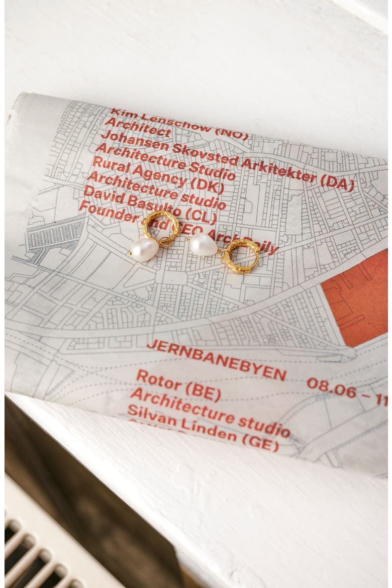 Significant Pearl Hoops, Alternate, color, Pearls