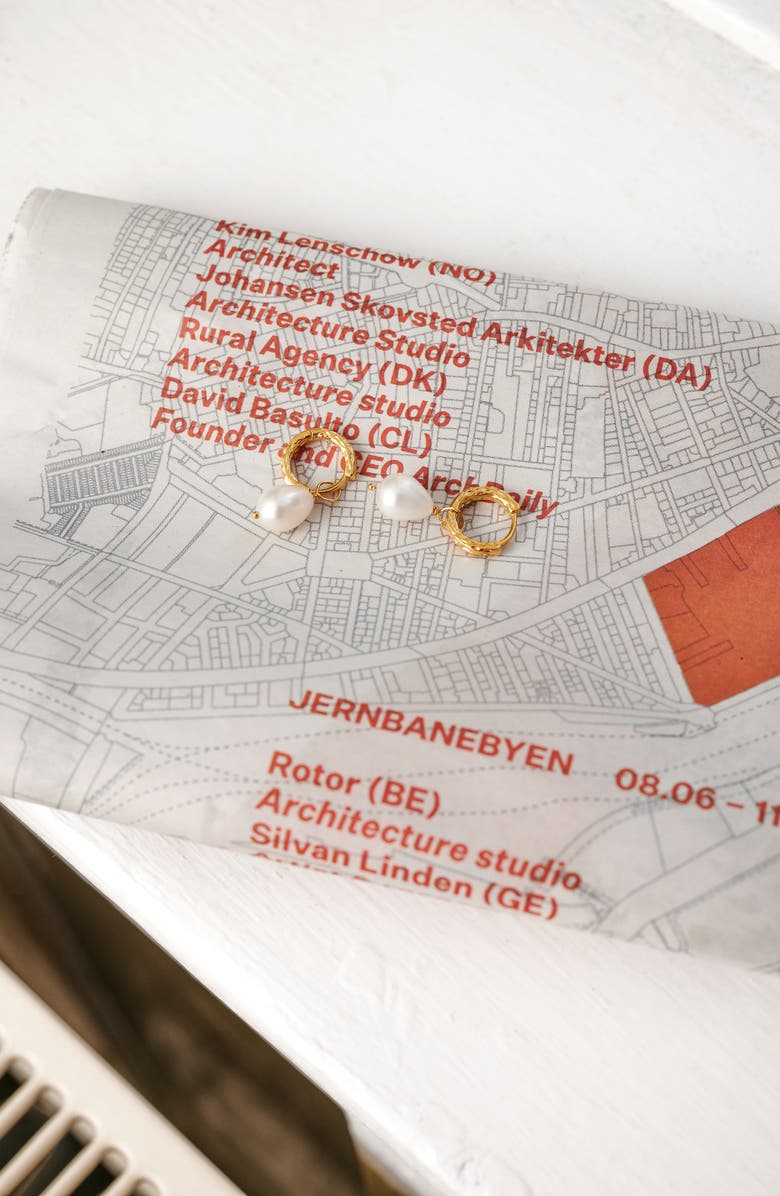 ENAMEL Copenhagen Significant Pearl Hoops, Alternate, color, Pearls