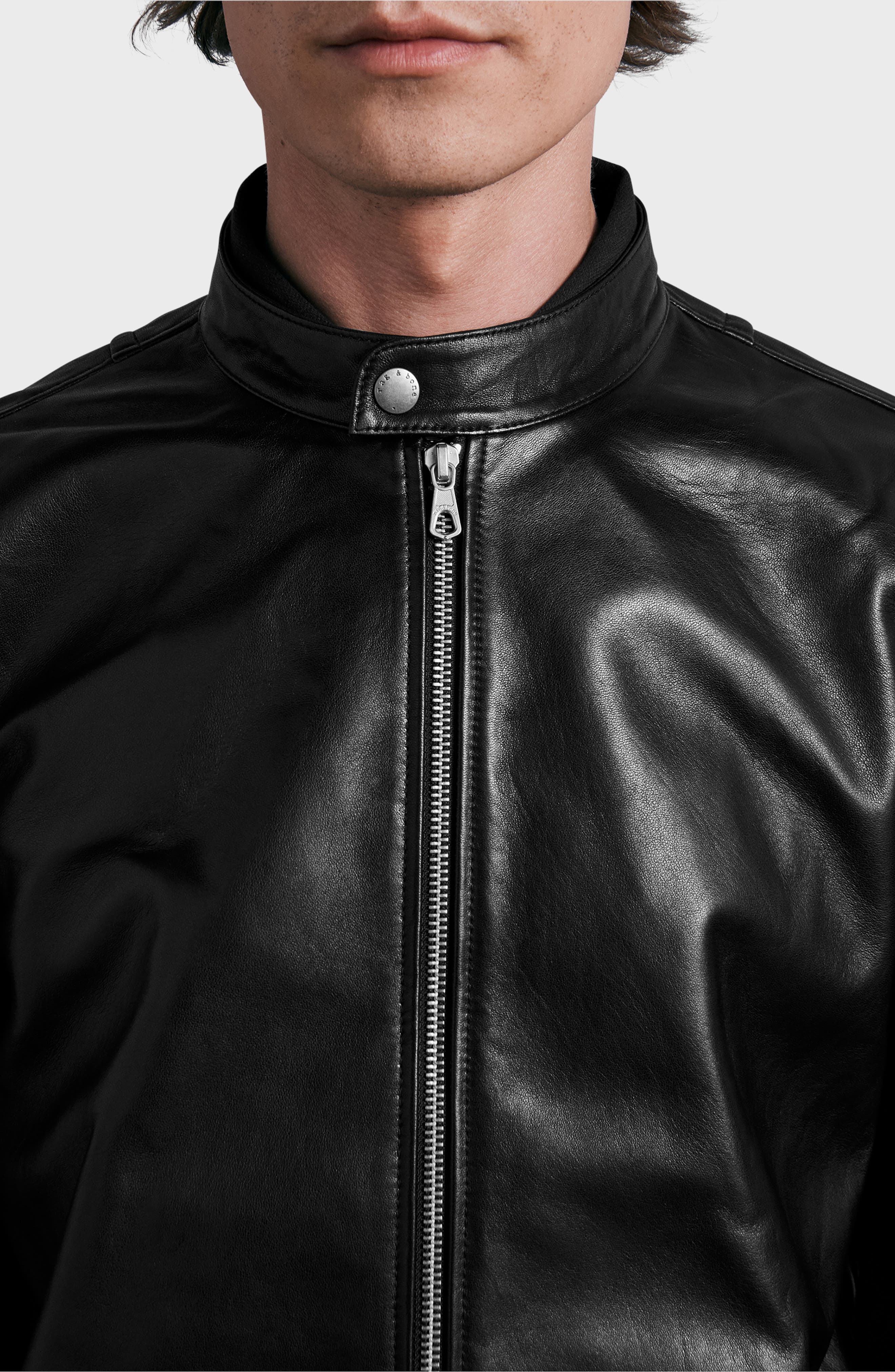 ICONS Archive Cafe Racer Leather Jacket (Men) | Nordstrom