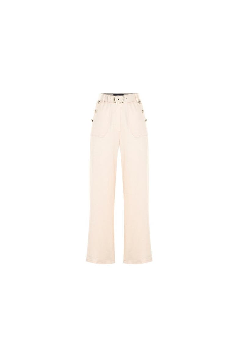 Ember Refined Creased Wide Leg Pants, Alternate, color, Ecru
