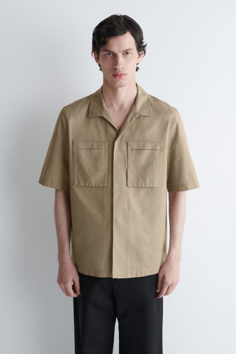 Textured-cotton Utility Shirt