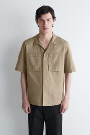COS Textured-cotton Utility Shirt