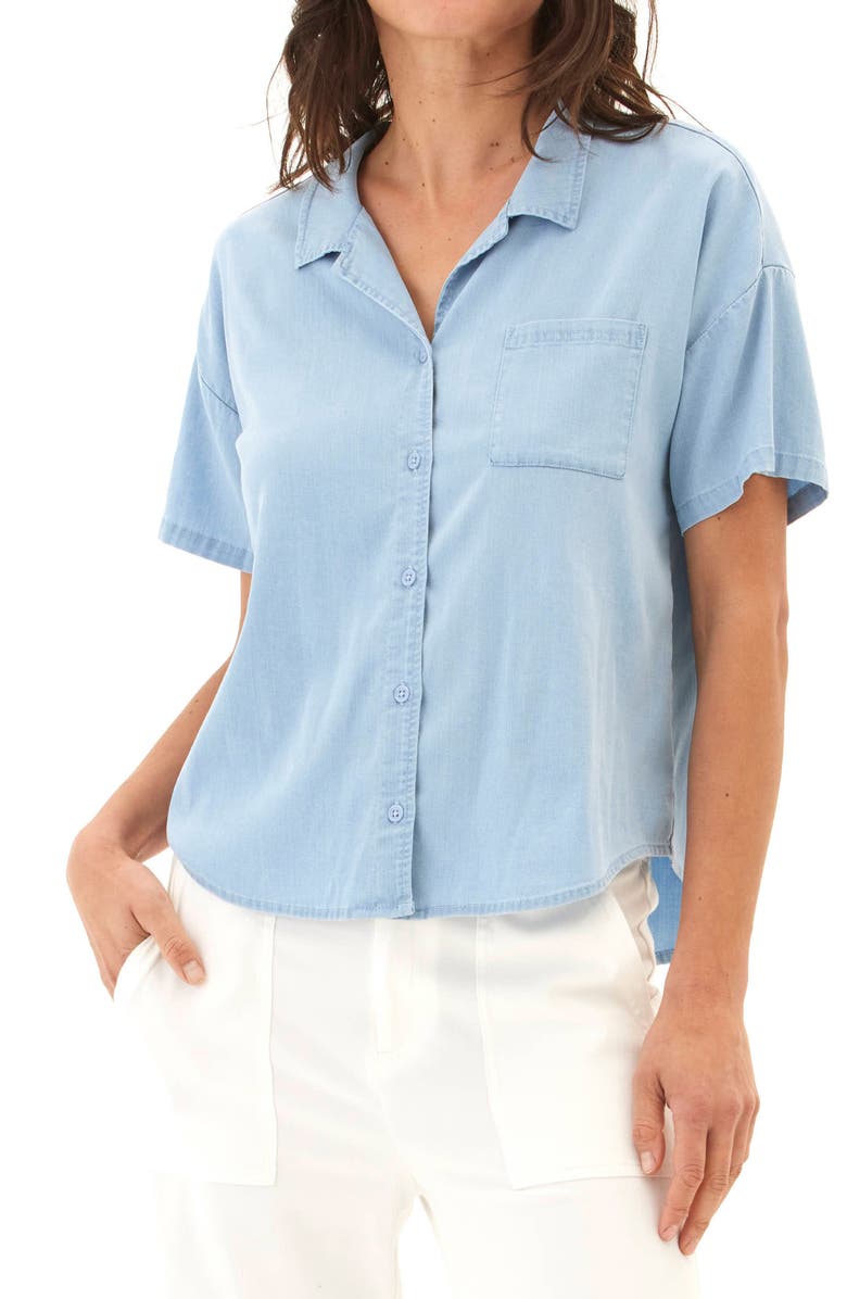 Threads 4 Thought Mikaela Stretch Chambray Shirt, Main, color, 