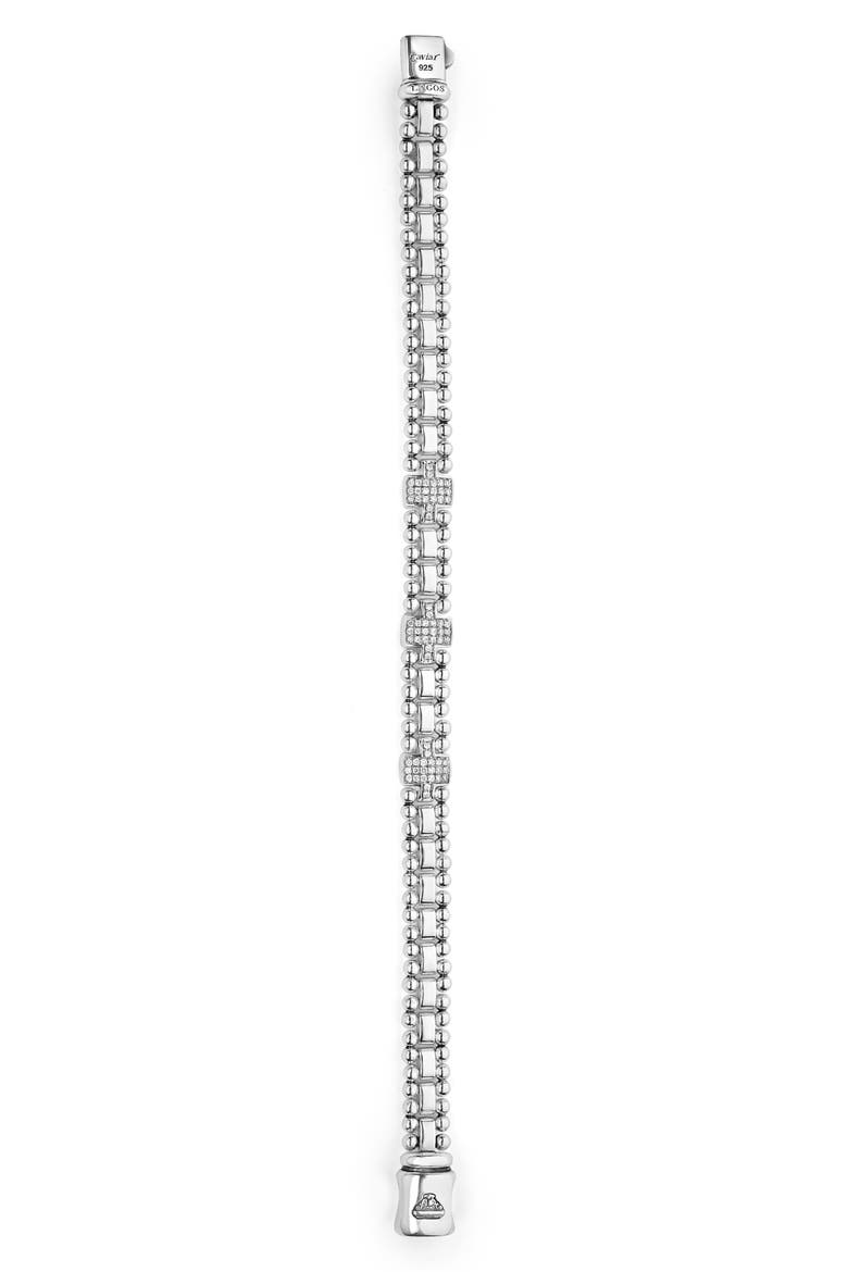 Caviar Spark Diamond Station Bracelet, Alternate, color, SILVER/ DIAMOND