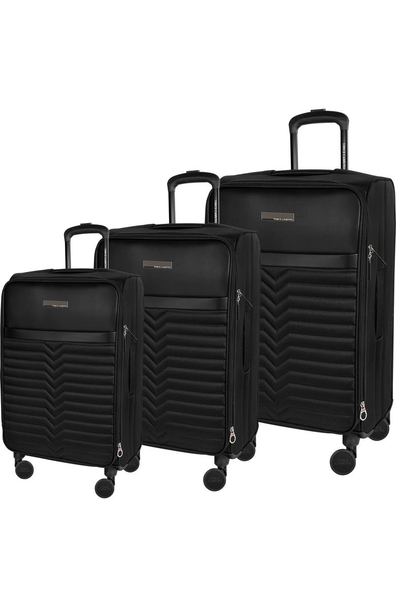 Vince Camuto Set of Three Shauna Softshell Spinner Suitcase, Main, color,