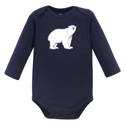 Hudson Baby Cotton Long-sleeve Bodysuits 3-pack In Multi