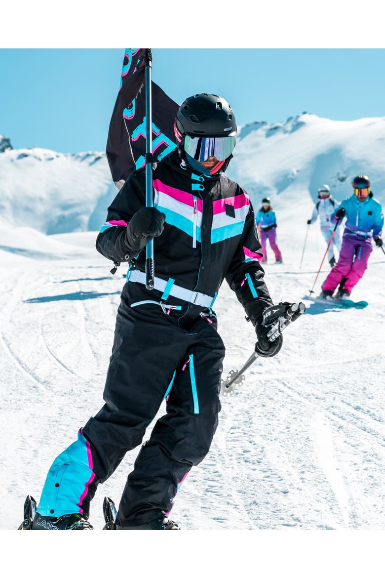 Can't Touch This Ski Suit Men's, Alternate, color, Black with neon pink