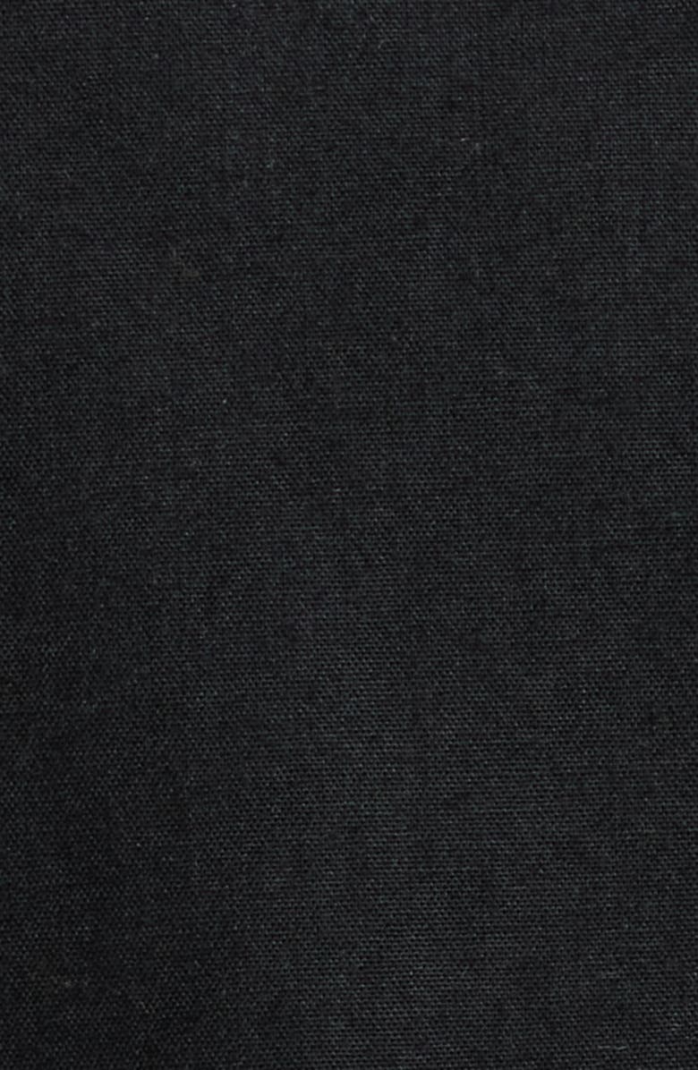 LOVE THE LABEL Iridessa Keyhole Puff Sleeve Cotton Button-Up Top, Alternate, color, Black