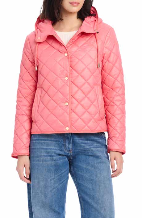 Kate Spade New York hooded quilted packable jacket