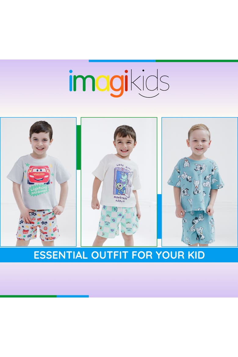 Pixar 2-Piece Tee and Shorts Set, Alternate, color, Mike Sulley Pale Aqua