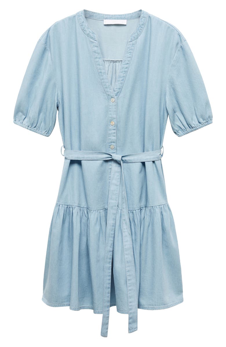 MANGO Denim Minidress, Alternate, color,