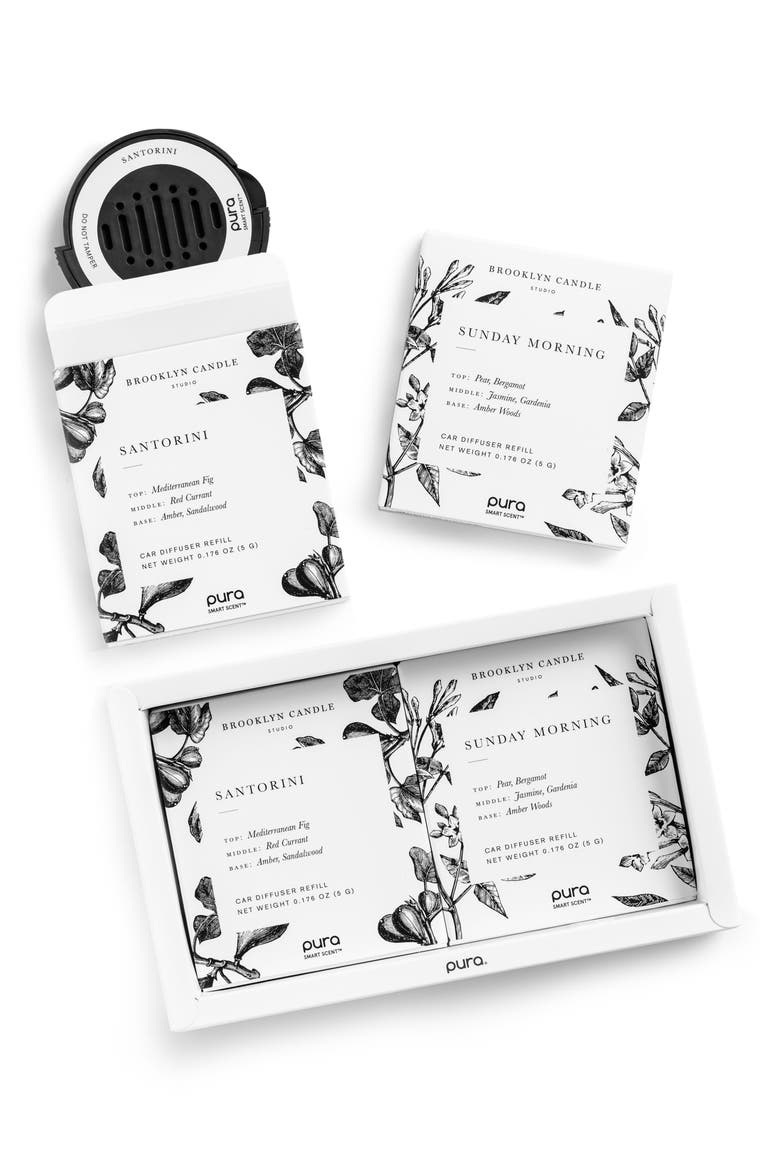 x Brooklyn Candle Studio 4-Pack Car Fragrance Refill $80 Value, Alternate, color, BLACK