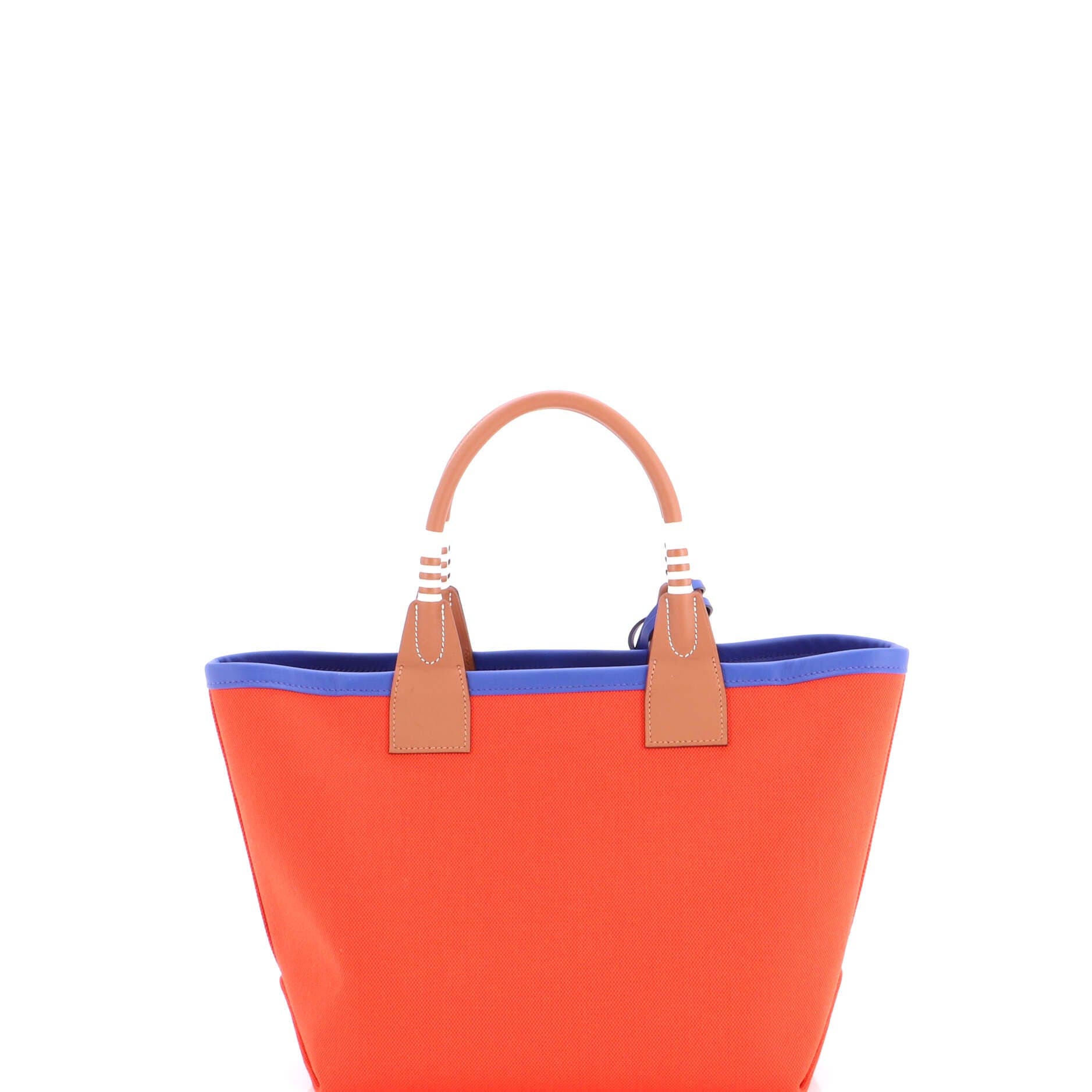 Sac Steeple Tote Toile with Leather 25, Alternate, color, Orange