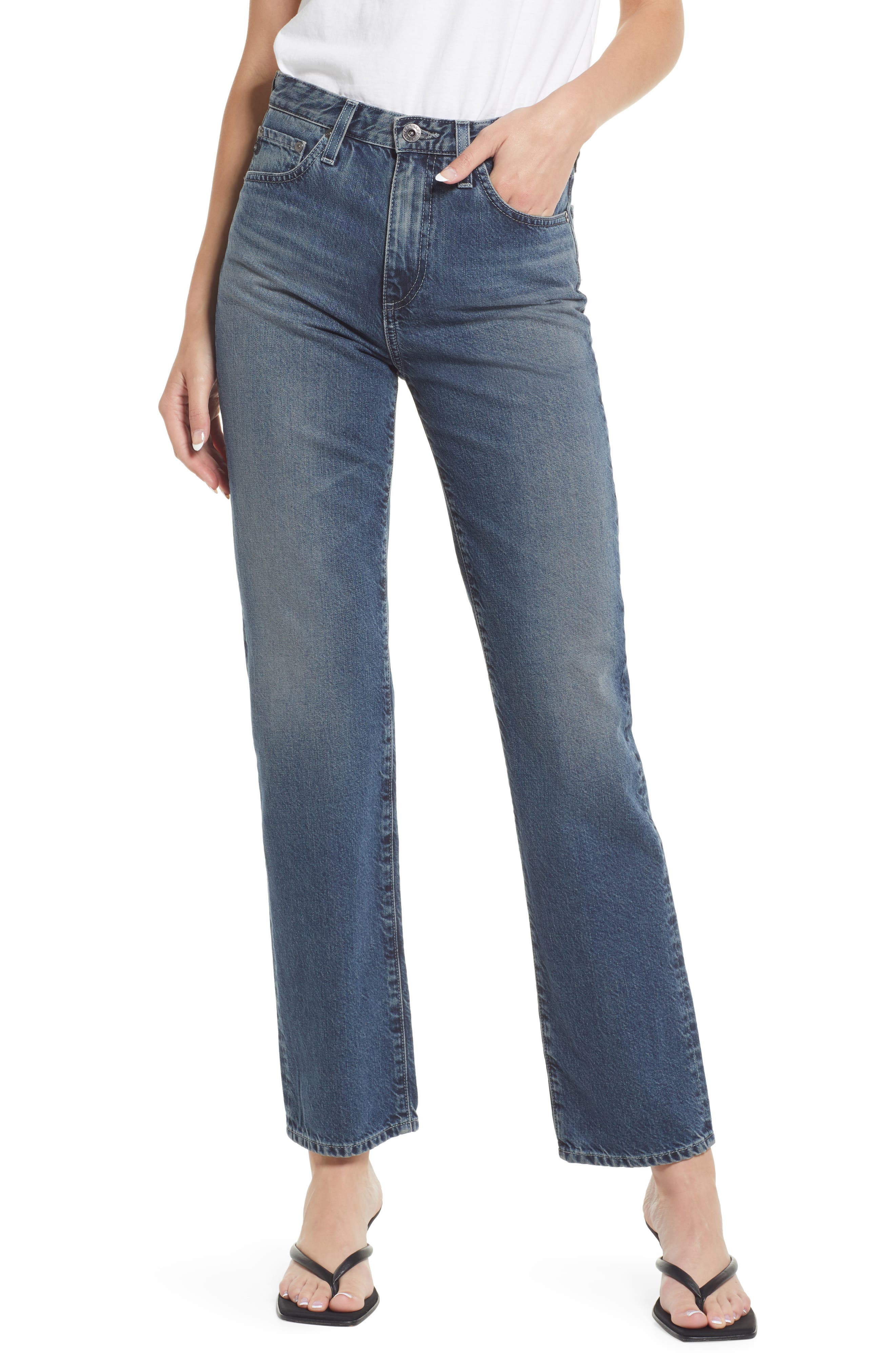 AG Alexxis High Waist Straight Jeans