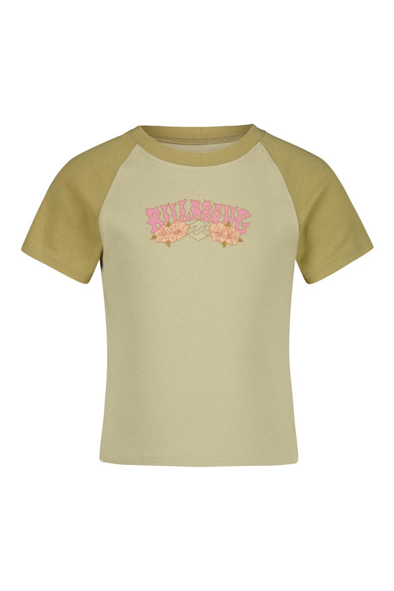 Kids' Hibiscus Minds Graphic T-Shirt, Main, color, LIGHT AVOCADO
