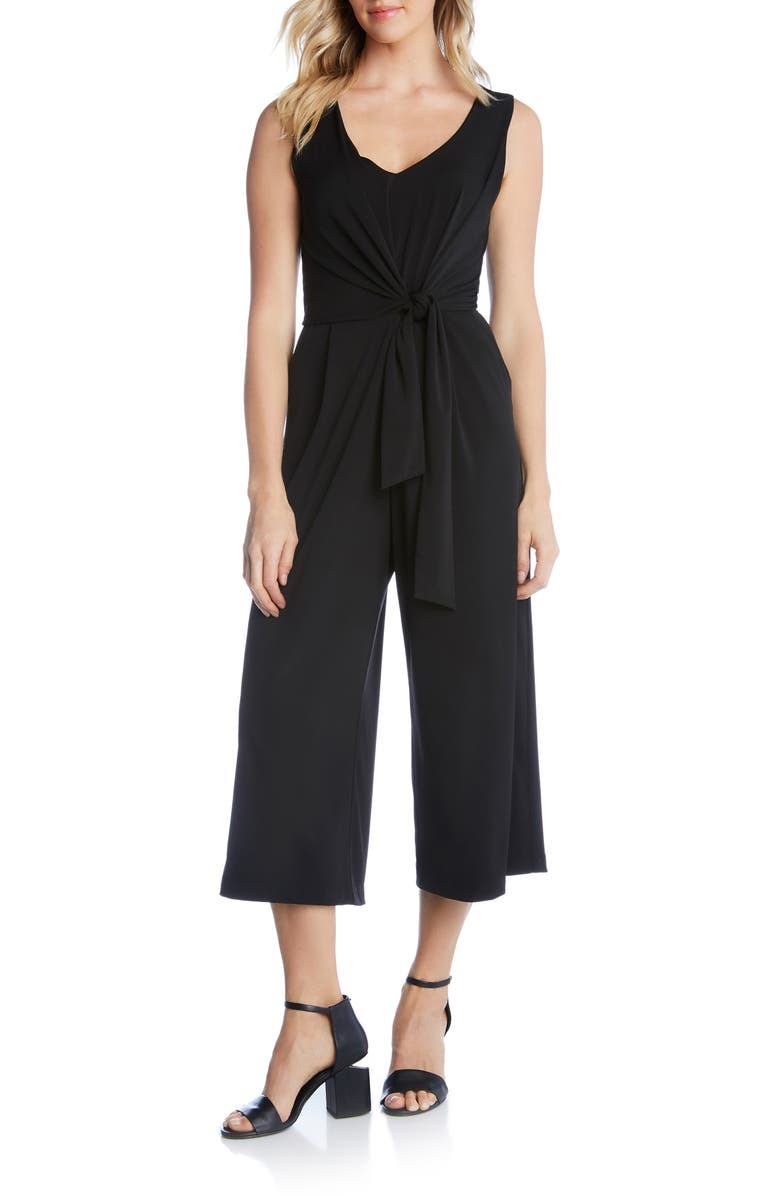 Karen Kane Sleeveless Tie Waist Jumpsuit, Main, color,