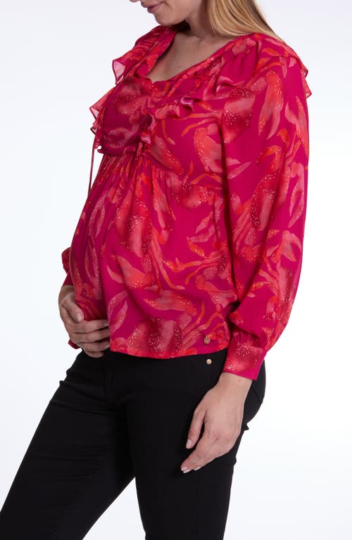 Cache Coeur Nori Maternity And Nursing Blouse In Multi