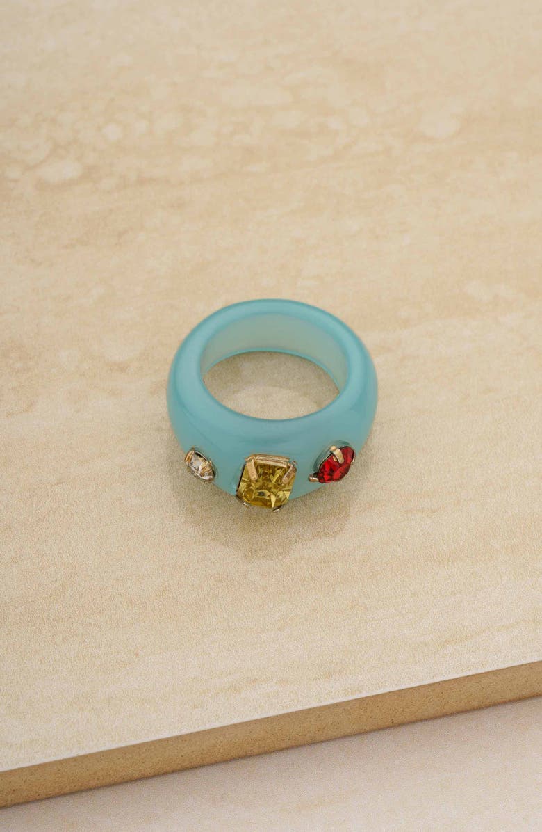 Ettika Blue Resin Ring, Alternate, color,