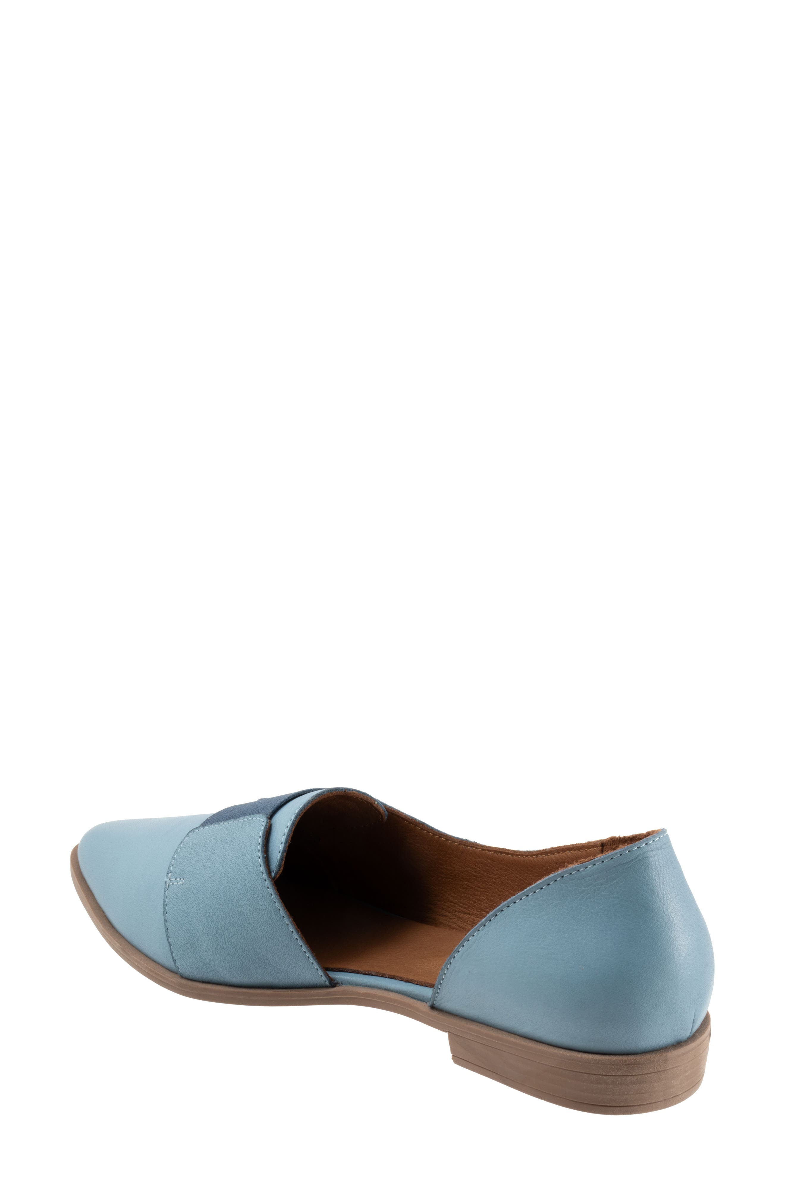Brenda Half d'Orsay Pointed Toe Flat, Alternate, color, DENIM