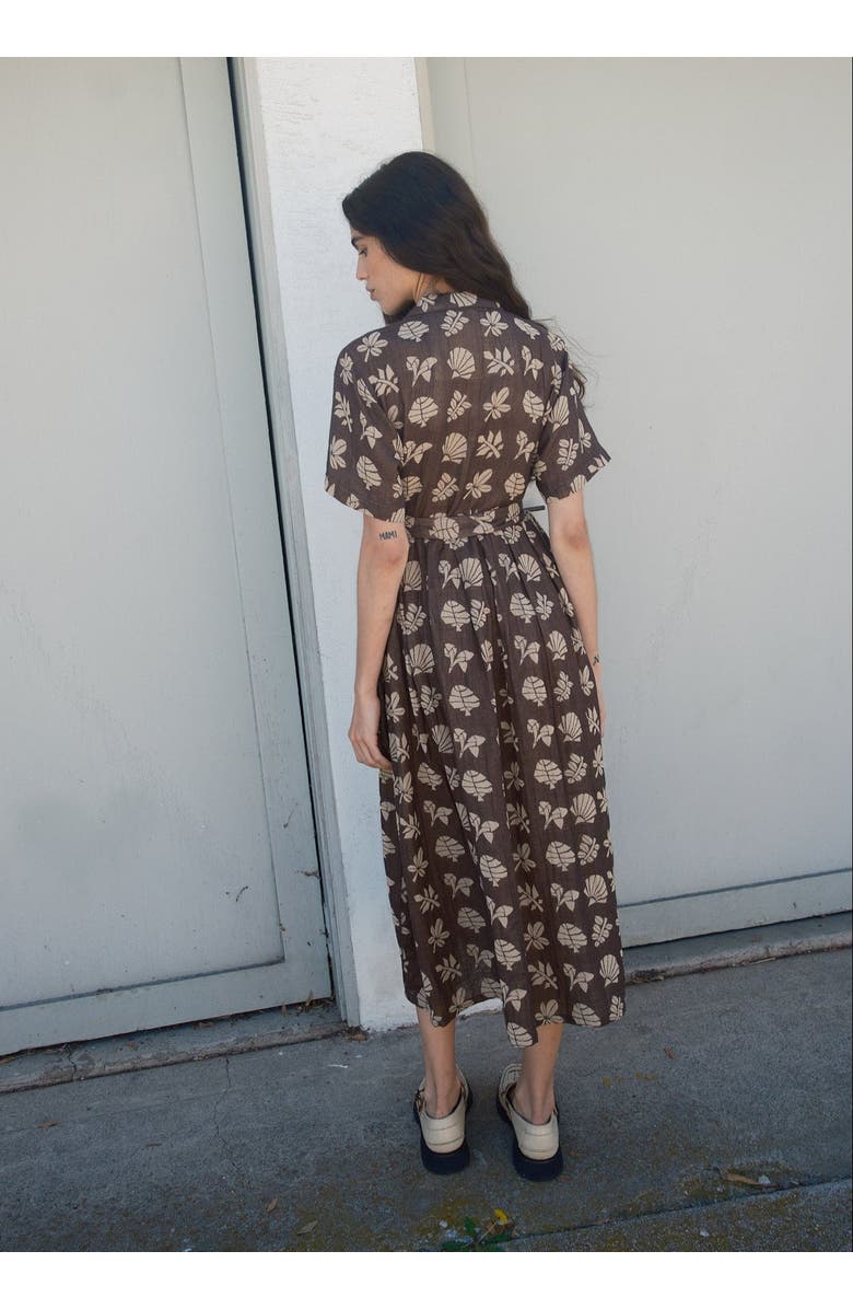 Ace & Jig Sabine Button Front Collared Midi Dress, Alternate, color, Botanical