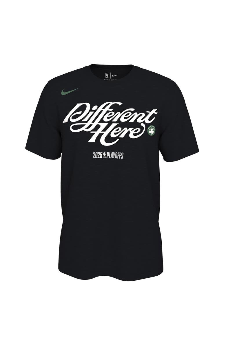 Nike Unisex Nike Black Boston Celtics 2025 NBA Playoffs On-Court Mantra T-Shirt, Alternate, color, 