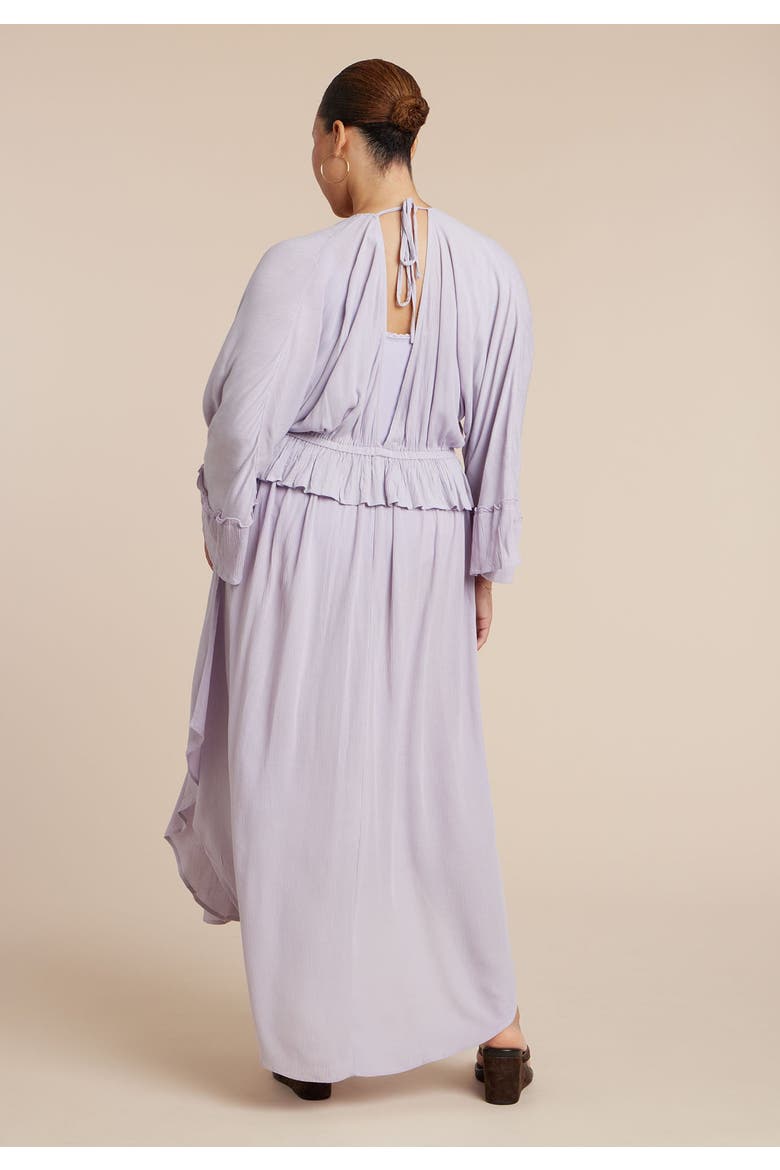 Tie Front Kaftan, Alternate, color, THISTLE