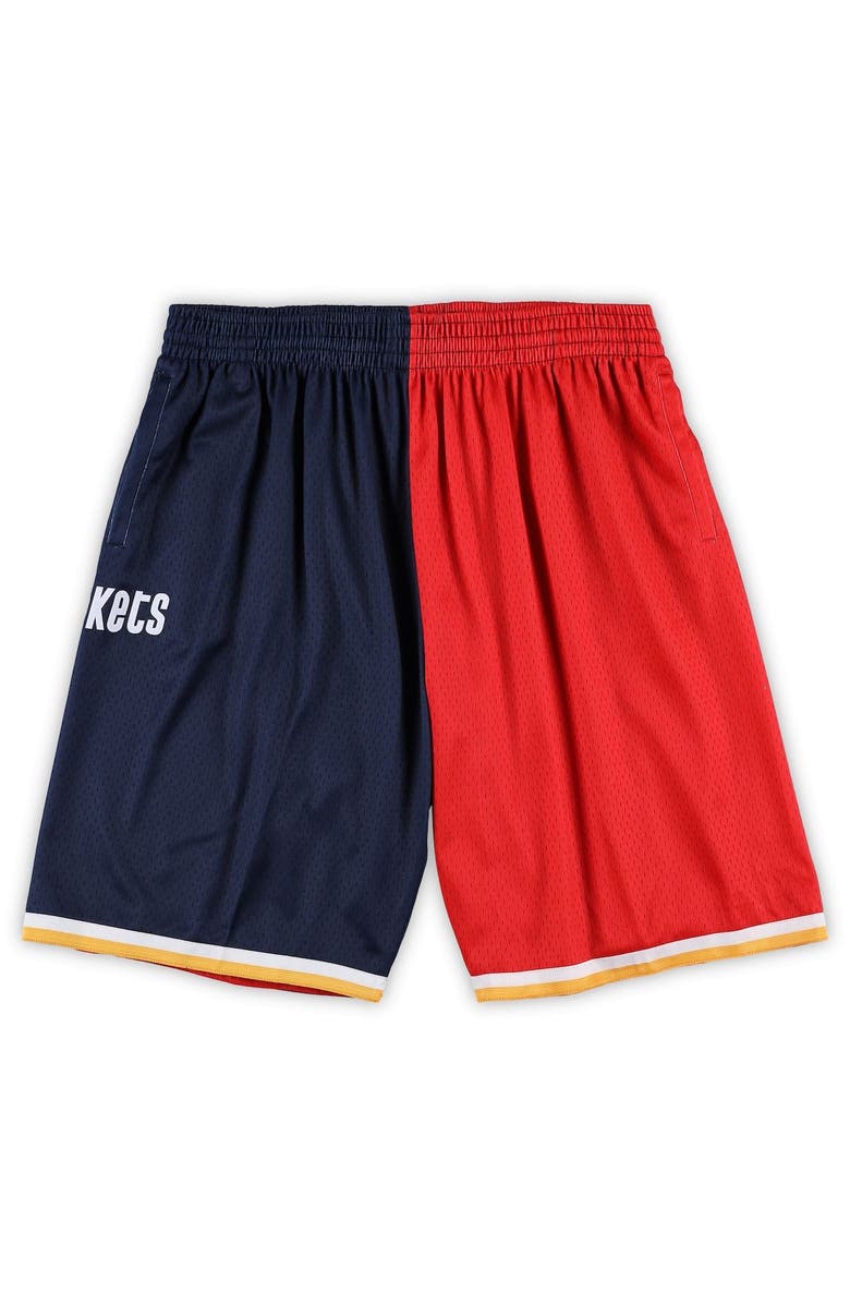 Mitchell & Ness Men's Mitchell & Ness Navy/Red Houston Rockets Big & Tall Hardwood Classics Split Swingman Shorts, Main, color, Navy