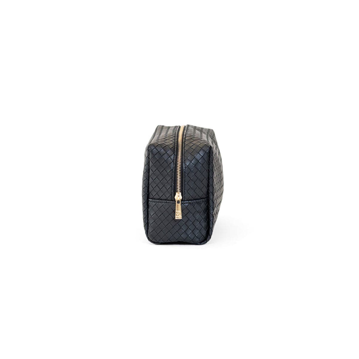 Woven Jet Cosmetic Bag, Alternate, color, Black