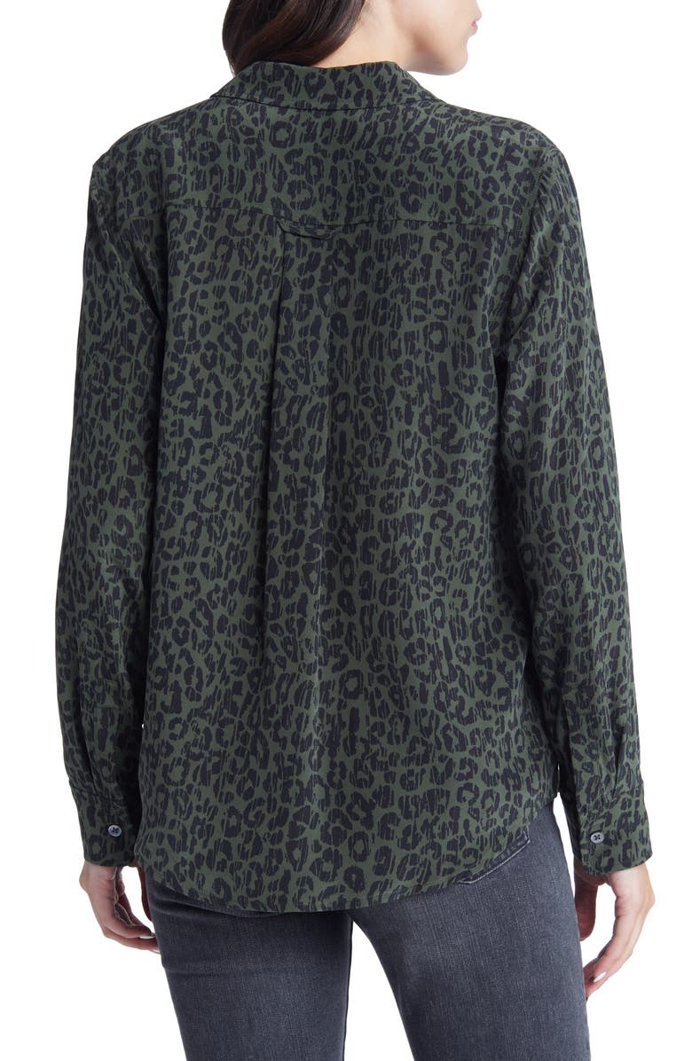 Rails Kate Leopard Print Silk Blouse, Alternate, color, 