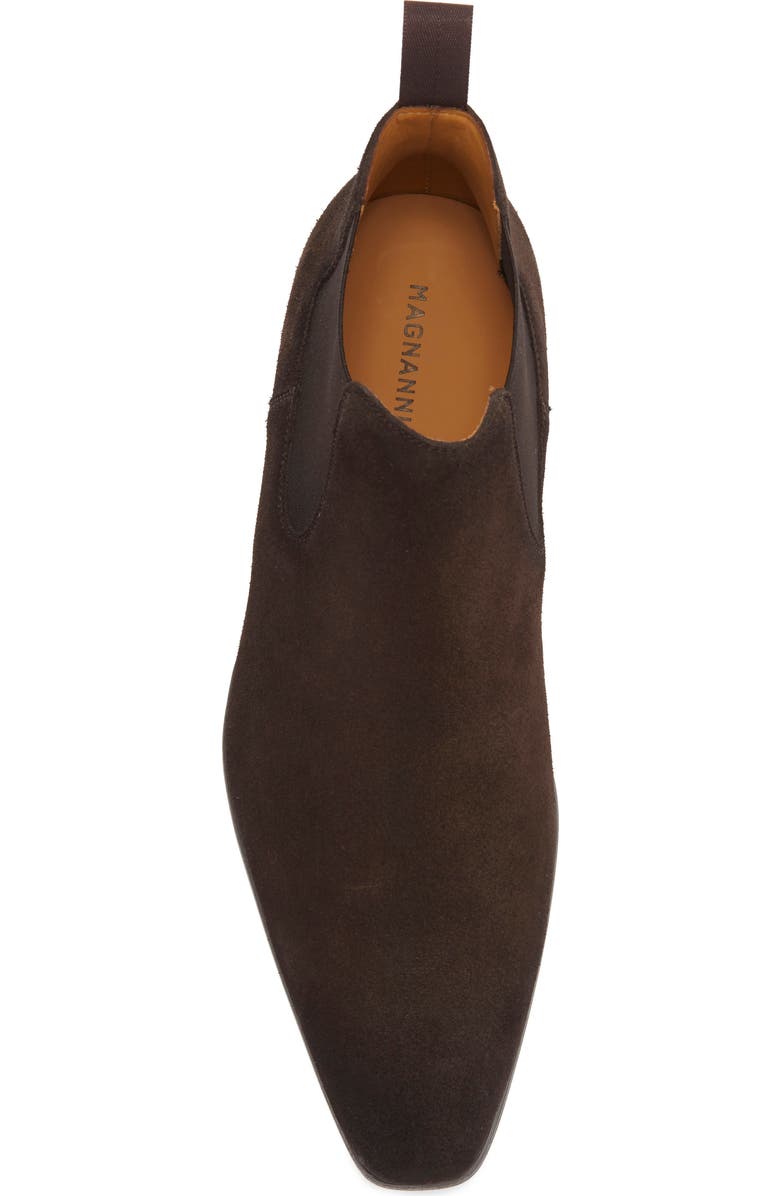 Magnanni Shaw Suede Chelsea Boot, Alternate, color, Brown