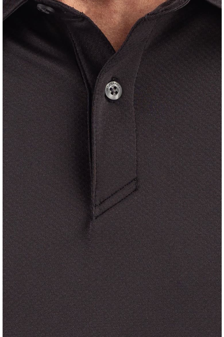 Prospect Epic Confidence Textured Performance Polo, Alternate, color, BLACK