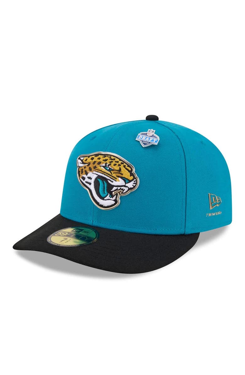 New Era Men's New Era Teal/Black Jacksonville Jaguars 2026 NFL Draft Pre-Curved 59FIFTY Fitted Hat, Main, color, Teal