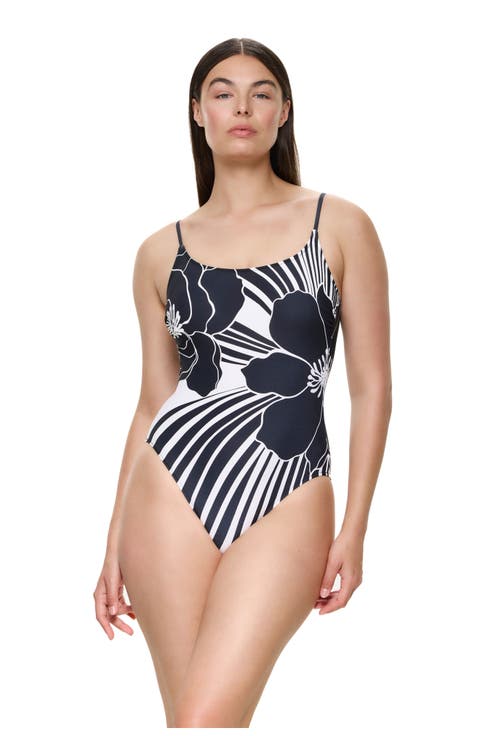Midnight Bloom Scoop Neck One Piece