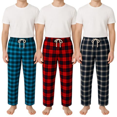 3 Pack Mens Flannel Pajamas Pants Ultra Soft