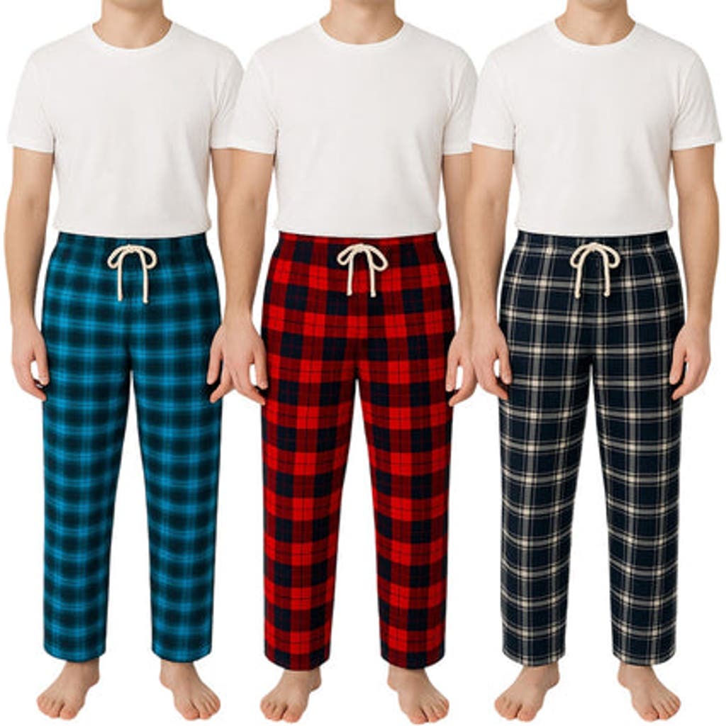 BenBen 3 Pack Mens Flannel Pajamas Pants Ultra Soft in Grey  product