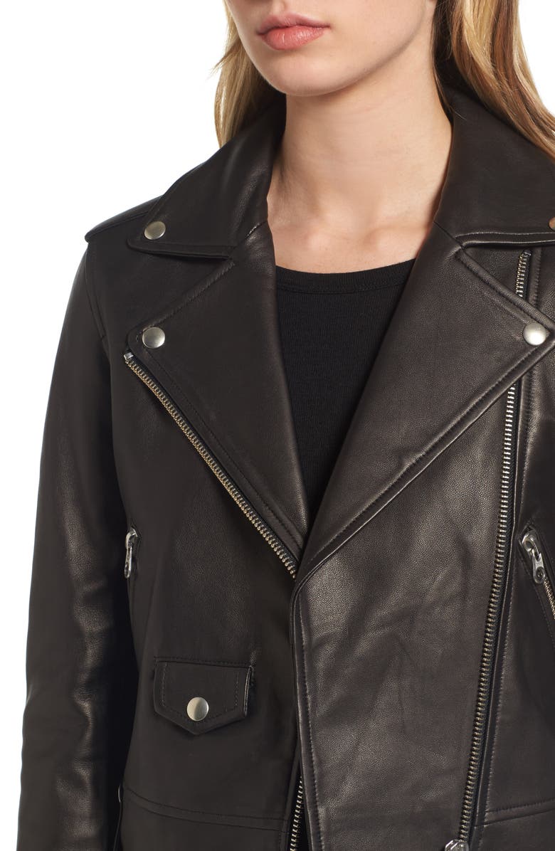 Mackage Baya Leather Moto Jacket, Alternate, color,