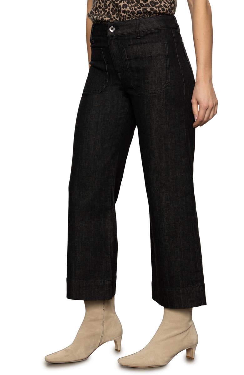 Sanctuary The Marine Patch Pocket Crop Wide Leg Jeans, Alternate, color, After Hours