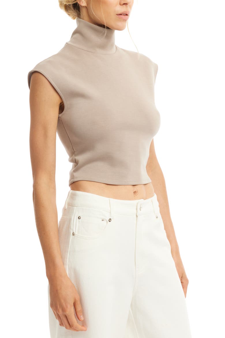 Winslow Sleeveless Turtleneck, Alternate, color, Mocha