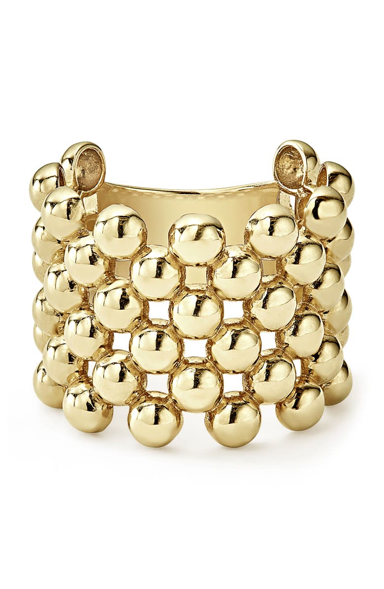 LAGOS Caviar Gold Wide Band Ring, Alternate, color, Gold