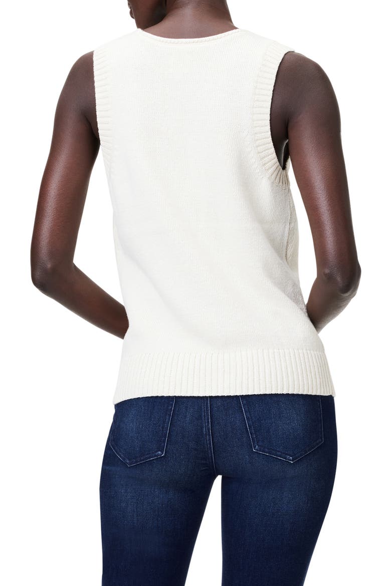 Scoop Neck Cotton Sweater Tank, Alternate, color, CLASSIC CREAM