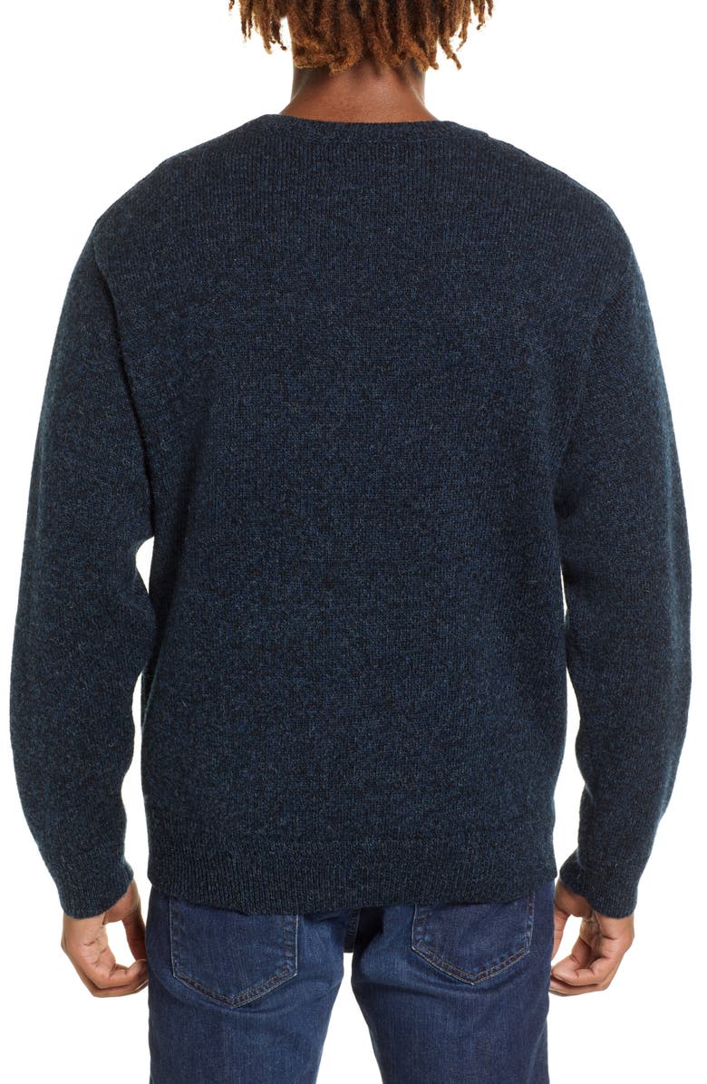 Pendleton Shetland Wool Crewneck Sweater, Alternate, color, Indigo Heather