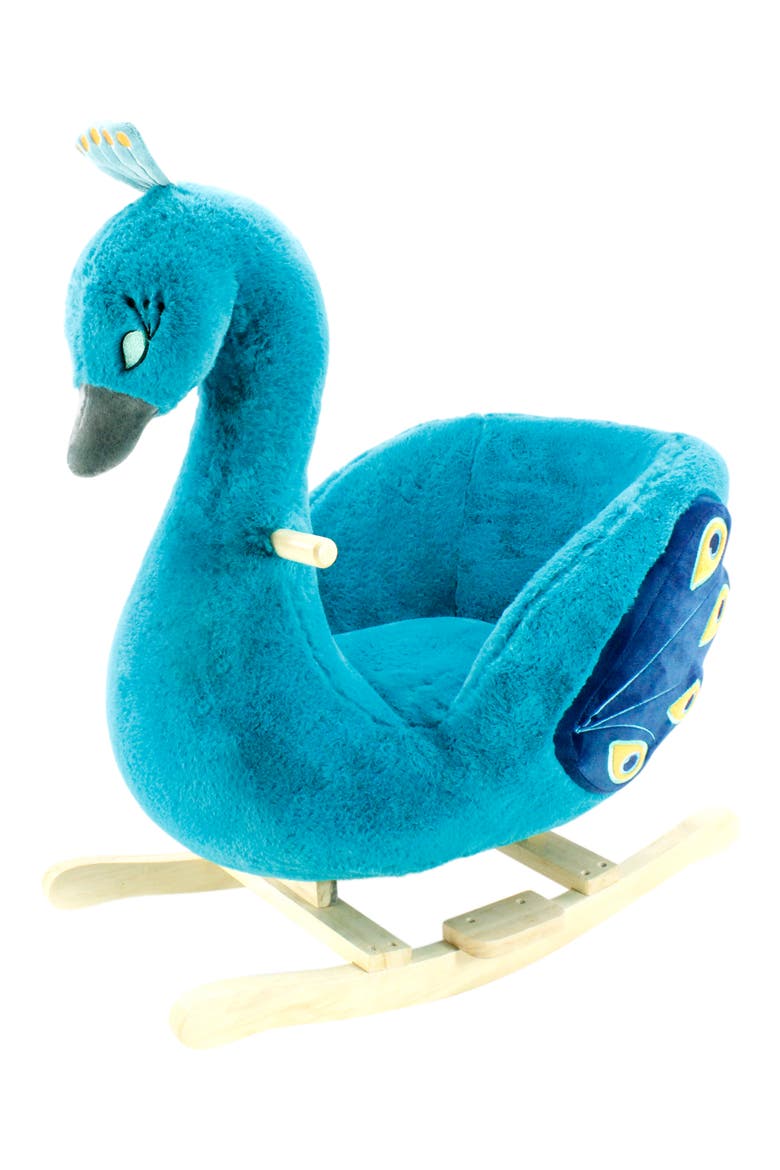 Soft Landing™ Peacock JoyRides™ Rocker, Main, color, TURQUOISE