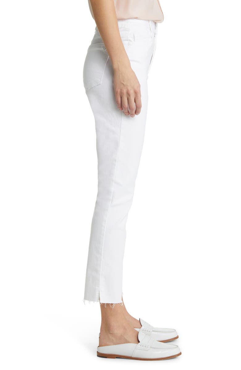 Wit & Wisdom 'Ab'Solution CoolMax<sup>®</sup> High Waist Raw Hem Skinny Jeans, Alternate, color, Optic White