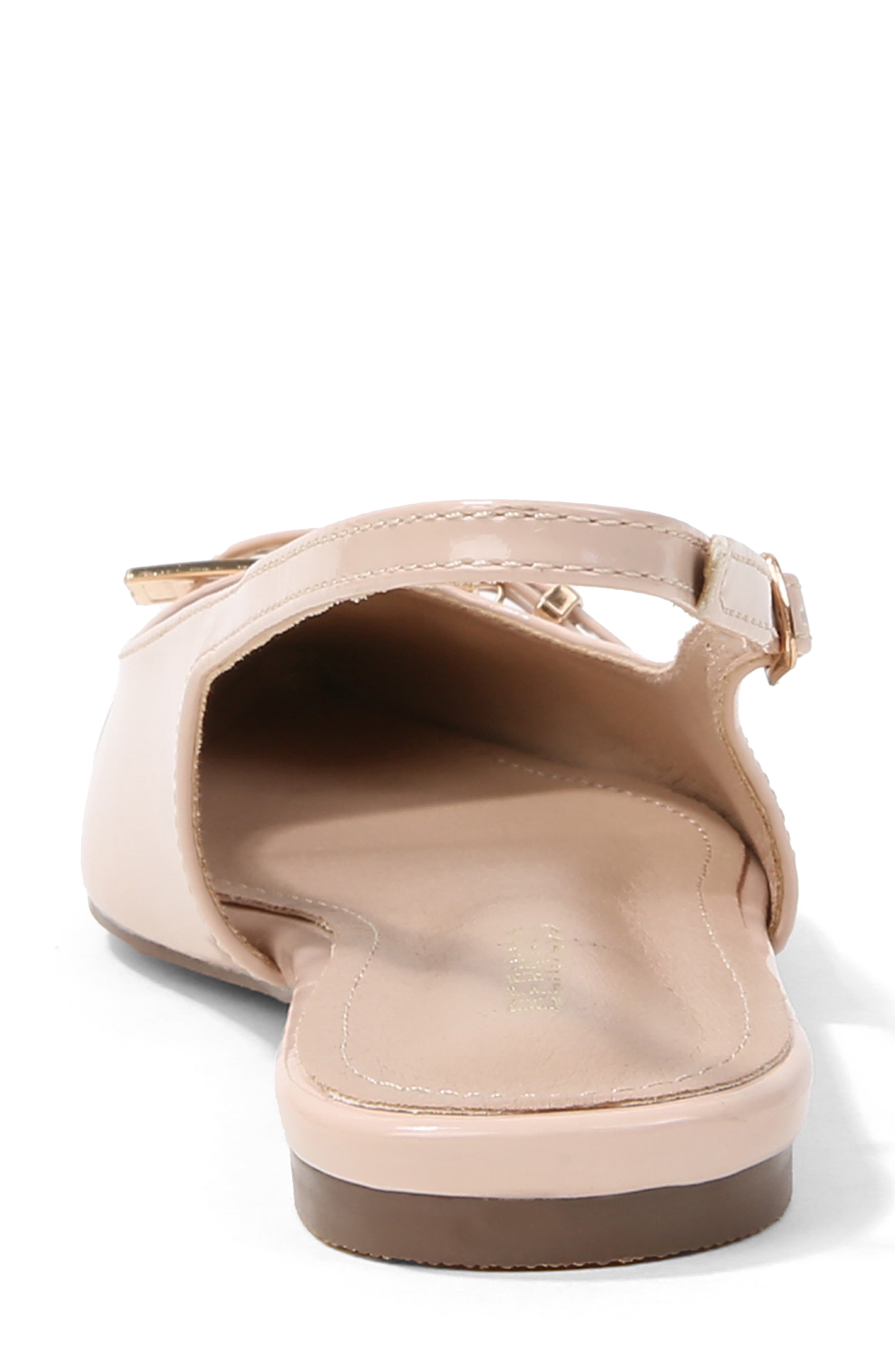 Chantal Pointed Toe Slingback Flat, Alternate, color, BEIGE