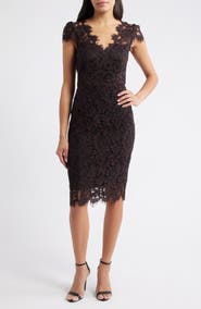 lace & velvet sheath dress eliza j Eliza J Lace Velvet Sheath Dress, $138 | Nordstrom