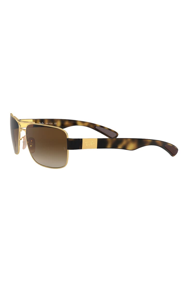 61mm Gradient Square Sunglasses, Alternate, color, ARISTA/ BROWN GRADIENT